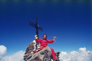 Mike Bongiorno sulla vetta del Monte Cervino