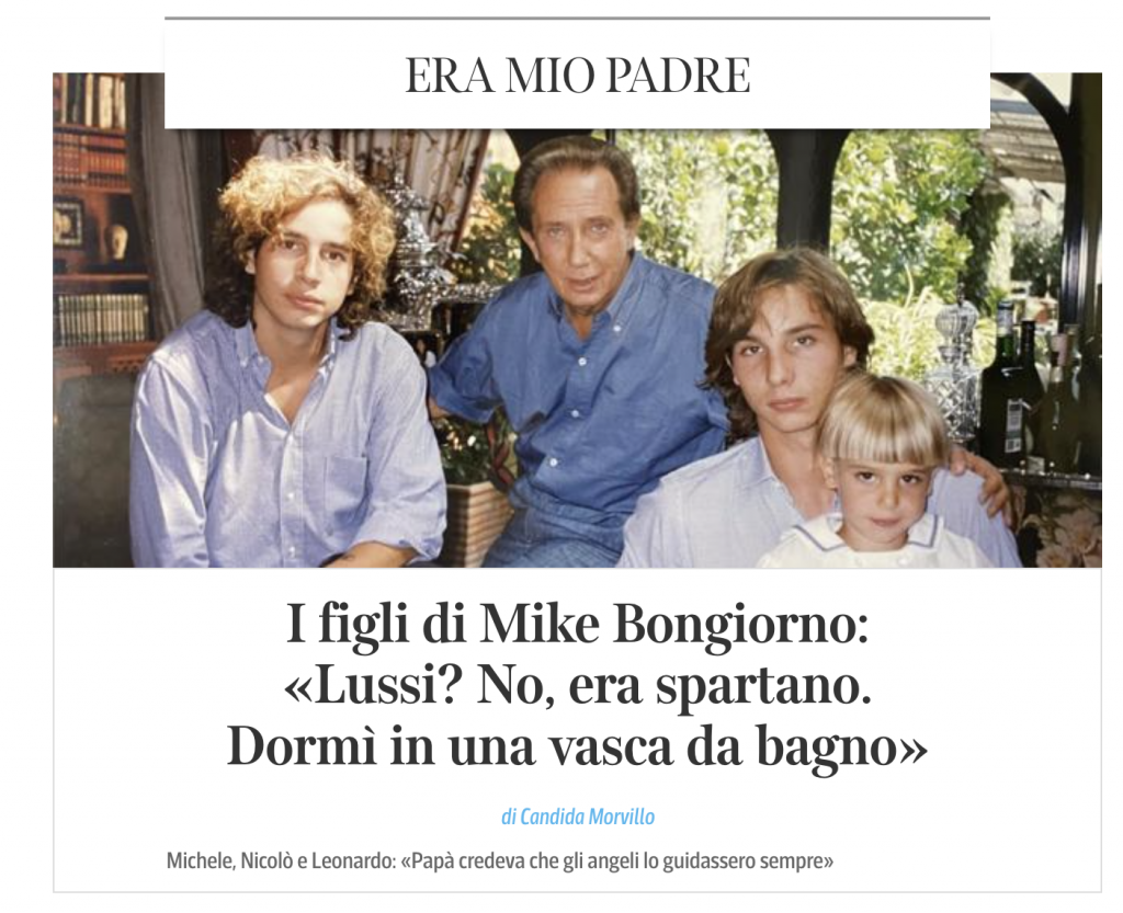 Candida Morvillo intervista i fratelli Bongiorno sul Corriere della Sera - Giugno 2023
